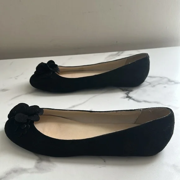 Pre owned J.Jill Elegant Black Floral Women's Flats - Picture 14 of 16